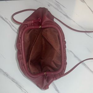 Burgundy Bag with Shoulder Strap